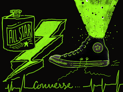 Converse - Neon Love collage converse design graphic design illustration neon