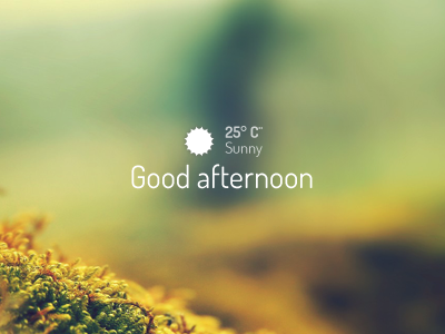 Good afternoon desktop greetings minimalistic rainmeter simple style weather widget windows