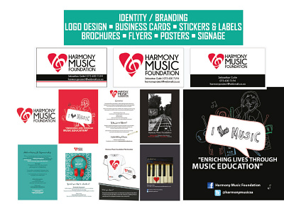 Branding for Non Profit Organization: Harmony Music Foundation app branding design graphic design icon illustration logo po typography ui ux vector