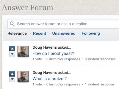 Q&A Forum answer application design forum question ui webapp website