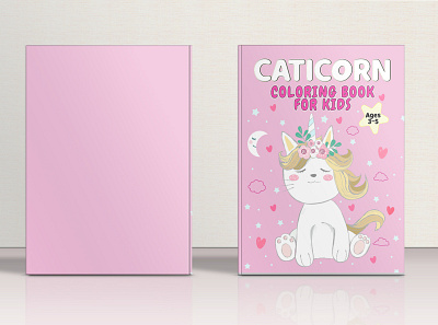 Caticorn Coloring Book amazon kdp book design book cover cat coloring book coloring book coloring book design graphic design illustration kdp book cover kdp coloring book kdp cover design