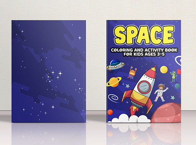 Space Coloring and Activity Book activitybook amazon kdp amazon kdp book design amazon kdp low content book book cover book interior coloring book coloring book for adult coloring book for kids design for kdp graphic design kdp low content publishing space spacecoloringbook