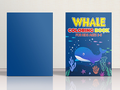 Whale Coloring Book Cover Design activitybook amazon kdp amazon kdp book design book cover book cover design coloring book ebook graphic design illustrator kdp kdp book cover design kdp coloring book kindle low content book photoshop whale whale coloring book