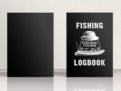 Logbook Cover Design activitybook amazon kdp amazon kdp book design book cover coloring book design fisherman fisherman logbook fishing fishing logbook graphic design illustration kdp logbook logo low content no content notebook
