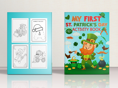 ST. PATRICKS DAY ACTIVITY BOOK activitybook amazon kdp amazon kdp book design book cover coloring book design ebook graphic design illustration kdp kids activity book logo publishing st. patricks day