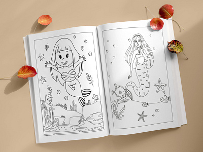 KDP Interior Design activitybook amazon kdp amazon kdp book design art book cover coloring book coloring books coloring page colors design drawings graphic design illustration kdp kdp coloring page kids coloring book kids coloring page kindle direct publishing mermaid self publishing