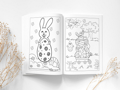 Easter Coloring Page Design for KDP activitybook amazon kdp amazon kdp book design art book cover book cover design branding color coloring book coloring page coloring page for kdp design easter easter egg graphic design kdp kdp coloring book kdp coloring page