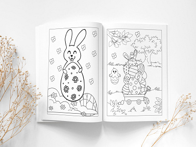 Easter Coloring Page Design for KDP