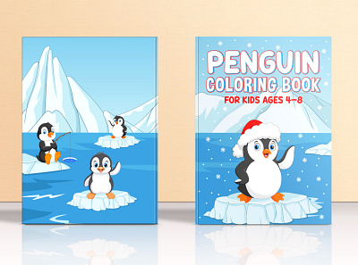 Penguin Coloring Book for KDP activitybook amazon kdp amazon kdp book design book cover book cover design coloring book coloring book cover design ebook ebook cover graphic design kdp kdp book cover kdp coloring book kdp interior kids book kids coloring book kindle direct publishing paperbacks self publishing