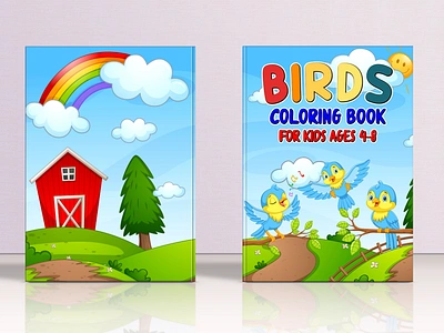 Birds Coloring Book for KDP activitybook amazon kdp amazon kdp book design book cover book cover design coloring book coloring book cover design coloring pages design ebook ebook cover graphic design illustration kdp kids coloring book paperback self publishing