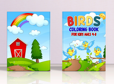 Birds Coloring Book for KDP activitybook amazon kdp amazon kdp book design book cover book cover design coloring book coloring book cover design coloring pages design ebook ebook cover graphic design illustration kdp kids coloring book paperback self publishing