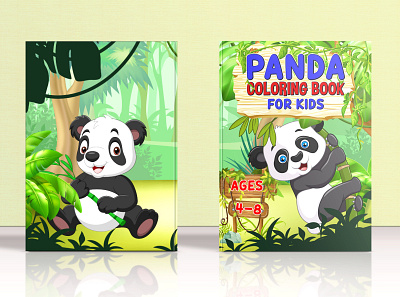 Panda Coloring Book Cover Design activitybook amazon kdp amazon kdp book design book cover coloring book coloring book cover design design ebook ebook cover graphic design kdp kdp book cover kdp interior kids books kids coloring book self publishing