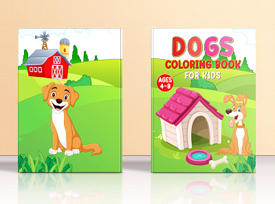 Dogs Coloring Book for KDP activitybook amazon kdp amazon kdp book design book cover coloring book coloring book cover design ebook ebook cover graphic design kdp kdp book cover kdp coloring book kdp interior design paperback paperback cover self publishing