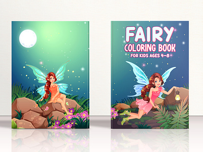 Fairy Coloring Book for KDP activitybook amazon kdp amazon kdp book design book cover coloring book coloring book cover coloring book design design ebook ebook cover ebook cover design ebook design fairy coloring book graphic design kdp kdp coloring book kids coloring book print on demand