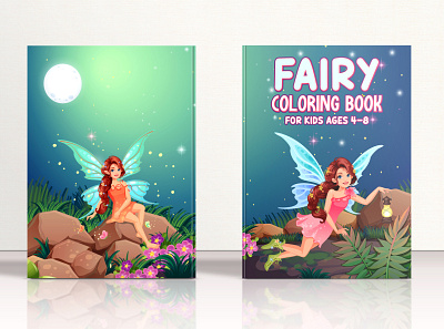 Fairy Coloring Book for KDP activitybook amazon kdp amazon kdp book design book cover coloring book coloring book cover coloring book design design ebook ebook cover ebook cover design ebook design fairy coloring book graphic design kdp kdp coloring book kids coloring book print on demand