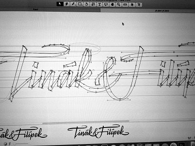 Tinak & Filipek lettering bezier design digitaldrawing glyphsapp lettering script type typedesign typography