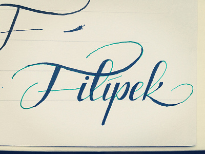 Tinak & Filipek lettering sketches calligraphy handlettering handwritten lettering name pointednib type typography