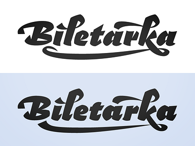 Biletarka lettering, the final version (top).