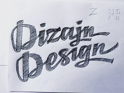 Dizajndesign logo sketch lettering logo sketch