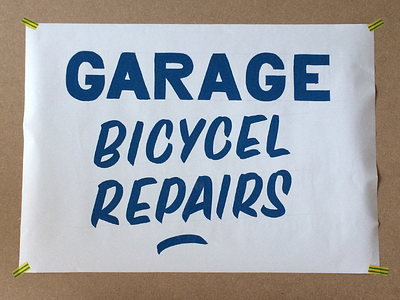 Sign painting practice – mistake