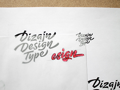 New DizajnDesign logo sketches & process design dizajn graphicdesign handlettering handmade lettering logo logotype process redesign script sketches