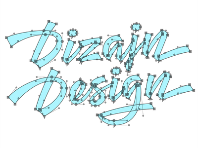 New DizajnDesign logo – bezier curves