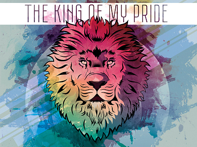 Lion art gradient lion vector