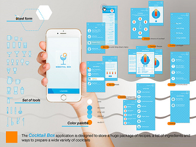 Coctail Box application cocktails collection mix ui