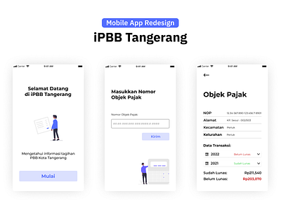 Mobile App Redesign - iPBB Tangerang app design mobile design ui ux