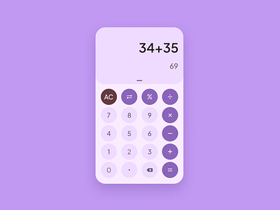 Simple Lilac Calculator UI app calculator daily ui dailyui design lilac mobile design purple ui ui design