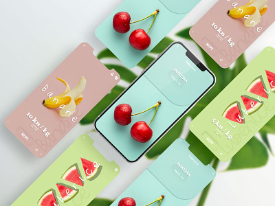 Fruit Groceries Shopping app branding design graphic design illustration