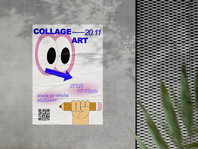 Poster for collage exhibition art posters collages creative communications exhibition poster visual art