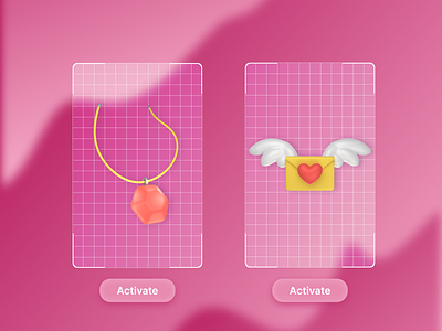 Annual Valentine's Game 3d creative concepts figma futuristic games ui valentines