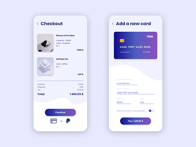 Credit Card Checkout - Daily UI 002 app checkout credit card daily ui design ui
