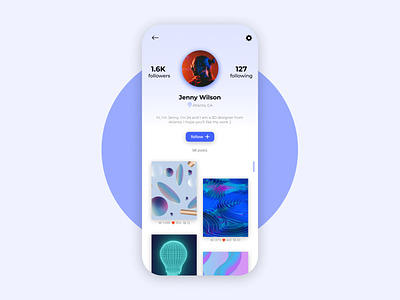 User Profile - Daily UI 006 app art daily ui design ui