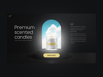 Premium scented candles | Onepage branding candles design graphic design premium scented candles ui web
