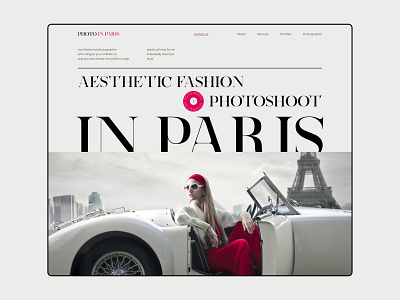 Photoshoot in Paris | Onepage design graphic design paris photo photoshoot ui web webdesign