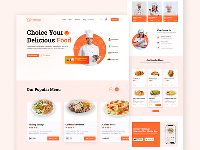 Delicious Food Landing Page