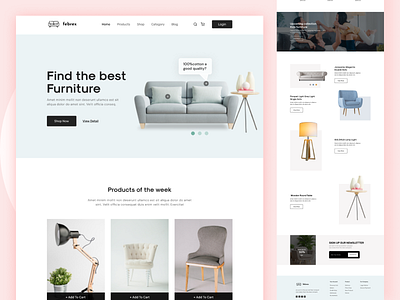 E-Commerce  Furniture Landing Page