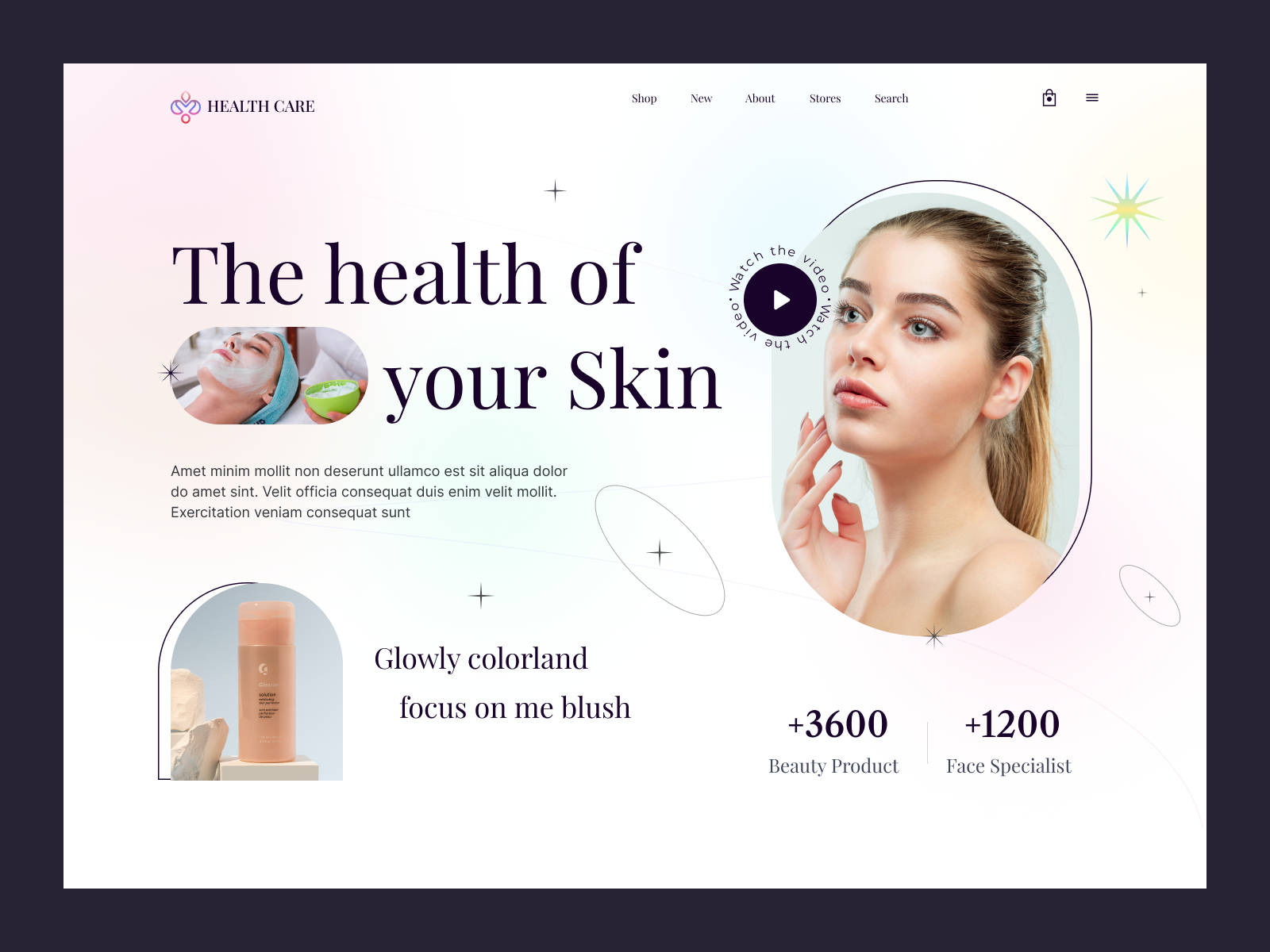 Website for skin care products by Manowar on Dribbble