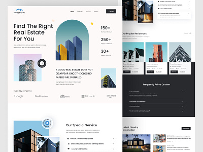 Housetate-Property Landing Page Website agency apartment architecture building home house properties real estate real estate website realestate realestatelanding page residence ui uiux web web design