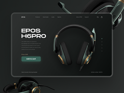 EPOS Headphones design typography ui ux web web design