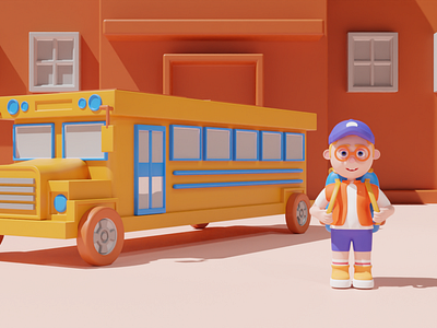 Back To School 3d scene