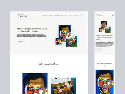 Ingrid Michel | Homepage webdesign adobexd art artist desktop mobile painter ui uidesign webdesign