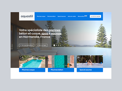 Aquastil Piscines & Spas adobexd outdoor sauna spa swimming pool uidesign water webdesign