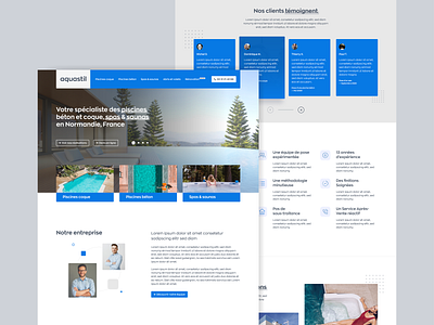 Aquastil Piscines & Spas adobexd outdoor sauna spa swimming pool uidesign water webdesign