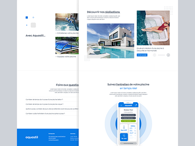 Aquastil Piscines & Spas adobexd outdoor sauna spa swimming pool uidesign water webdesign