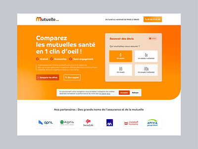 Webdesign Mutuelle.com figma health insurance website webdesign