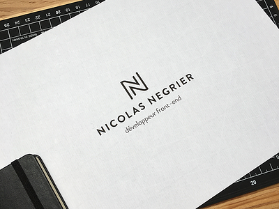 Nicolas Negrier logo (Web Developer) branding developer logo minimal