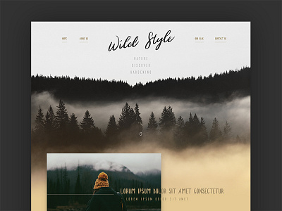 Wild (part 1) adobexd forest handwriting template webdesign wild